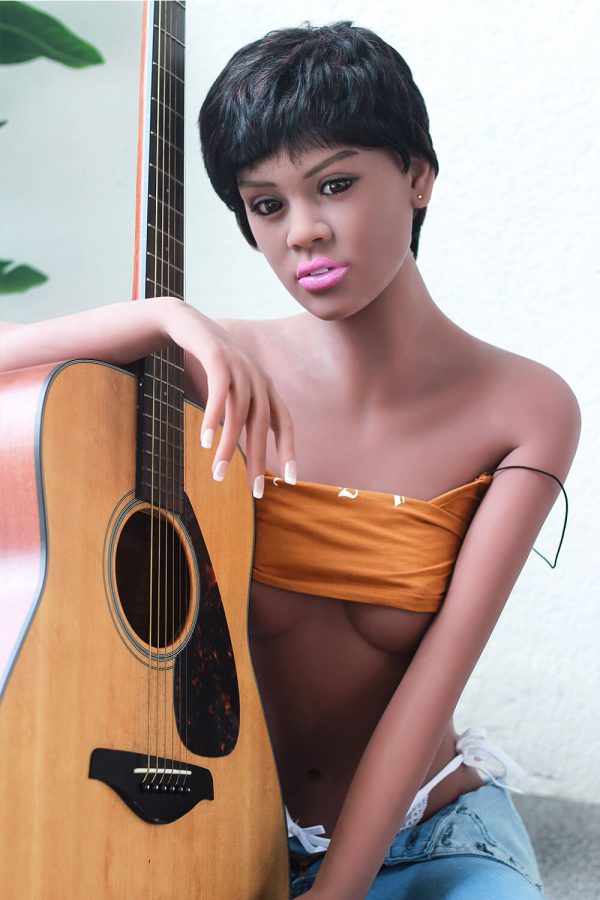 Meg 155cm A-Cup Muñeca Sexual TPE de Jarliet, Africana de Pechos Pequeños - Imagen 4
