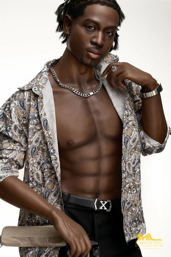 James M8 176cm, Irontech Doll, Muñeco Sexual Hombre, Silicona, Un Negro Muy Atractivo - Imagen 13