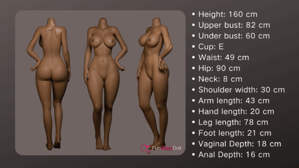 Chloe #035S 160cm, E-Cup, FunWestDoll, Silicona - Imagen 33