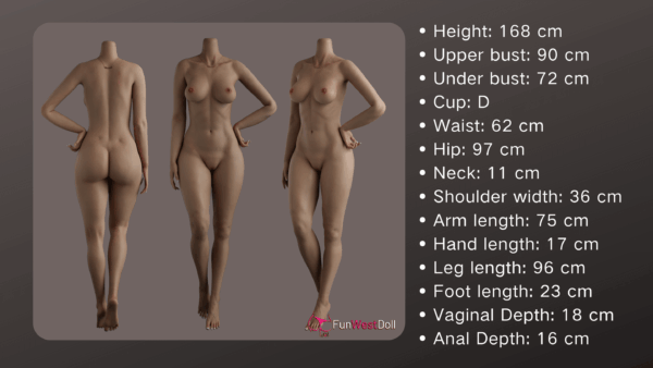 Lexie FSD006 #026S 168cm, D-Cup, FunWestDoll, Silicona, Textura de Piel Realista - Imagen 30